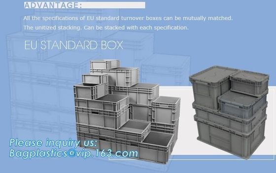 Multi-purpose Euro logistics plastic box ; Plastic turnover box, pp corrugated sheet Box plastic transport box turnover