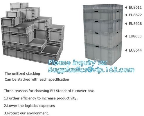 Plastic Circulation Folding Electronic Industrial Turnover Box, Stackable turnover plastic moving box for sale, foods cr