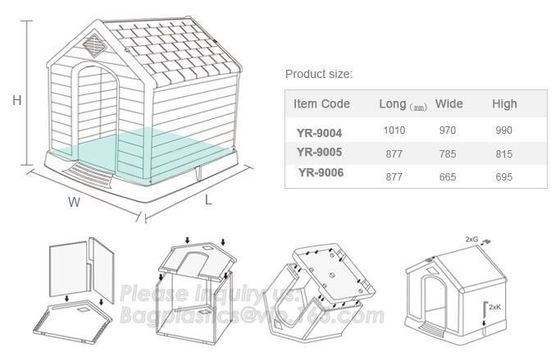 outdoor kennel for large dog house Eco friendly dog kennels crates plastic houses, Large Dog Outdoor Plastic Dog House
