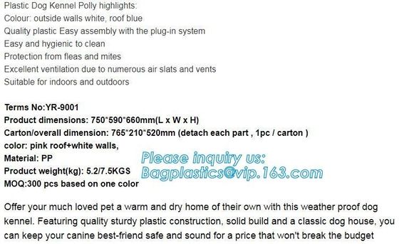 Wholesale luxury pet kennel igloo dog bed house, dog/cat/pet house/large wooden plastic dog house, waterproof pet house