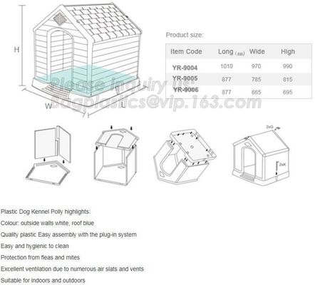 waterproof pet house large insulated plastic dog house, plastic dog kennel, Dog Product Plastic Durable Pet Dog House