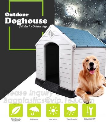 PP European Style Plastic Dog House, Pet Waterproof Outdoor Winter House,Dog Kennel, low MOQ luxury kitty cat house, pac