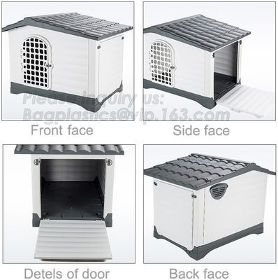 PP European Style Plastic Dog House, Pet Waterproof Outdoor Winter House,Dog Kennel, low MOQ luxury kitty cat house, pac