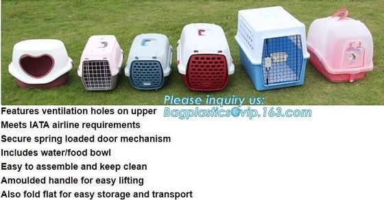 Transport Box Pet Air Box Travel Carrier Cages Portable Plastic Dog Carrier, Dog Box Cages------Durable Plastic Aviation