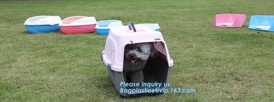 Transport Box Pet Air Box Travel Carrier Cages Portable Plastic Dog Carrier, Dog Box Cages------Durable Plastic Aviation