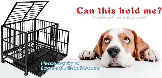 Hot Sale Dog Cage with Wheel 78X41.5X47 CM(Best Quality, Direct Factory, Low Price, Fast Delivery), Custom heavy duty Al