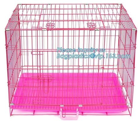 Commercial Stainless Steel Metal kennel Mesh Pet Dog Cage, Heavy duty Metal Welded Dog cage, Full Size Outdoor Kennel Co