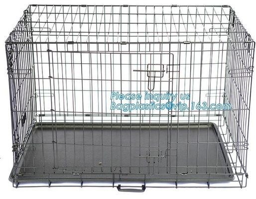 Commercial Stainless Steel Metal kennel Mesh Pet Dog Cage, Heavy duty Metal Welded Dog cage, Full Size Outdoor Kennel Co