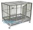 Full Size Outdoor Kennel Collapsible Portable Puppy Carrier Removable Tray Pet Crate Metal Dog Cage, stainless steel lar