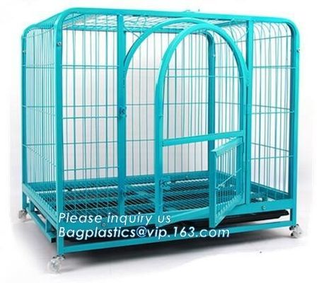 customized portable stainless steel aluminum metal folding big dog cage, dog kennels cages large outdoor durable dog hou