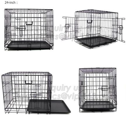 customized portable stainless steel aluminum metal folding big dog cage, dog kennels cages large outdoor durable dog hou