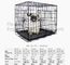 wholesale heavy duty stainless steel dog cage , large double foldable dog kennel, Vet Cage Bank Pet Cages Round Cornered