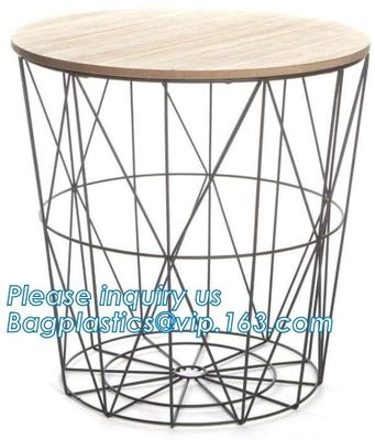 Commercial use stylish marble top metal wire square coffee table, Steel wire coffee table, high end solid wood table top