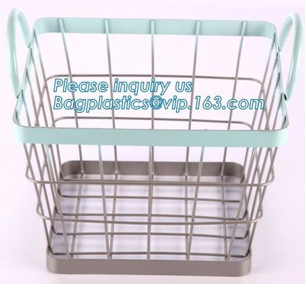 supermarket custom oblong wire metal storage baskets, Rose-Gold Fruit Baskets Storage Baskets Metal Wire Baskets, wire