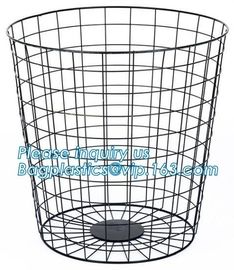 Wholesale china trade decorative laundry metal wire material storage basket, Storage Metal Wire Fruit Basket hanging wir