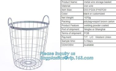 Copper Kichen Metal Wire Fruit storage Basket, Low price metal wire mesh storage baskets, wire metal desk organizer rose