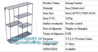 Metal Wire 3 Tier Wall Mounted Kitchen Fruit Produce Bin Rack / Bathroom Towel Baskets/File Organizer Rack, wire functio