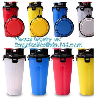 2 in 1 Portable Dog Food Cup for Travel Dog Water Bottle with Bowl pet joyshaker water bottle cap dog water bottle, pac