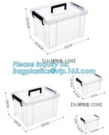 household items 8 compartment clear plastic container storage box, household kids toy clear plastic clothes storage box