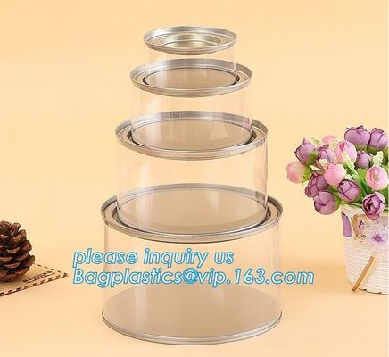 PET Jar 85mm neck size food grade clear PET plastic Can screw type with aluminium easy open endsPackaging plastic can 25