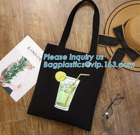 Custom Printed Organic shopping small tote drawstring cotton canvas bag,Eco-friendly printed grocery canvas shopping bag