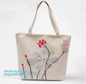 Factory Price Wholesale Custom Printed 12OZ Cotton Canvas Tote Bag,Natural Color Standard Size Eco Beach Cotton Canvas B