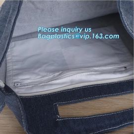 Fashion zipper shoulder bag heavy duty canvas tote bag shopping canvas bag with PP webbing strap bagease bagplastics pac