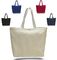 Eco Friendly Newest Summer Custom Logo Cotton Rope Handle beach tote bag,reusable short handle natural color calico cott