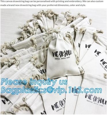 custom design fashion eco-friendly organic cotton canvas drawstring bag,High Quality Customized Cotton Muslin Drawstring