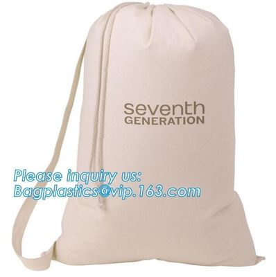 Custom fashionable Recyclable daily use cotton laundry wash bag,Large Printed Cotton Hotel Laundry Bag bagplastics bagea