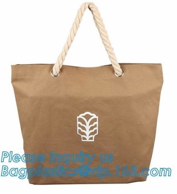 customized promotion gift waterproof clear pvc cotton rope handle beach tote bag transparent shopping bags bagease pac