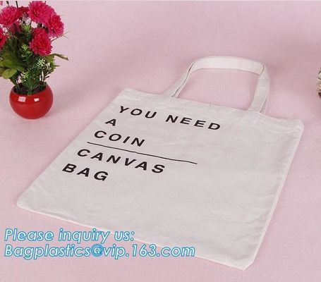 Promotional Ecological Handled Style Canvas Cotton Tote Bags For School Books,Eco white cotton canvas cotton rope handle