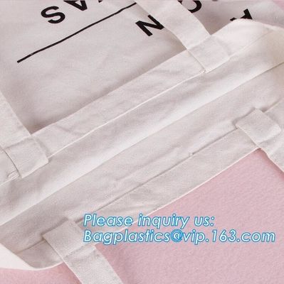 Promotional Ecological Handled Style Canvas Cotton Tote Bags For School Books,Eco white cotton canvas cotton rope handle