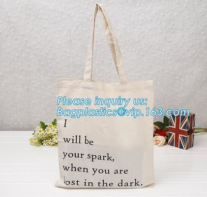 Promotional Ecological Handled Style Canvas Cotton Tote Bags For School Books,Eco white cotton canvas cotton rope handle