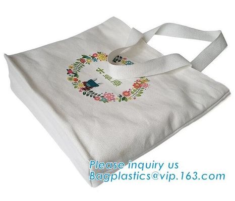 Wholesale white color letters series printing rough rope handle cotton canvas fabric foldable tote shopping bag bagplast