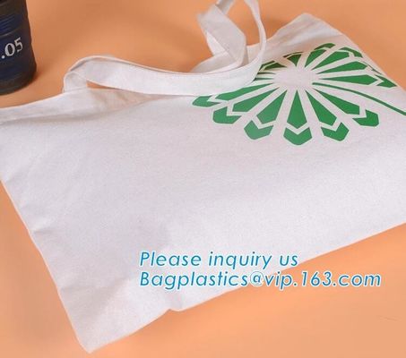 white cotton bag long handle cotton bags good for environment，promotional cotton shopping tote bag handle bag bagease