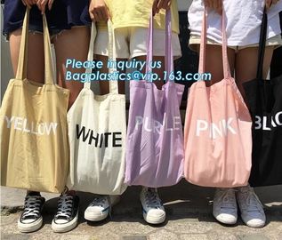 Handed long handle heavy duty cotton canvas tote bag,eco-friendly fashion custom logo market duffle white organic cotton