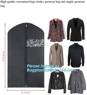 PEVA Garment Suit Cover With Shirt Pocket,Suit Cover,waterproof dust cover,Foldable Clothing Leather Suit Cover Bag