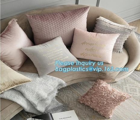 Latest design simple solid color pillow home decor cotton cushion cover,Cotton Embroidery Geometric Car Sofa Chair Bed T