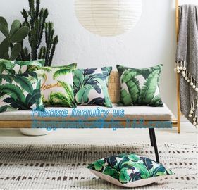 Tropical leaf latest design digital printing cushion cover wholesale decorative pillow covers,Latest design custom print