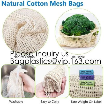 Green Supermarket Shopping Cotton Net bags, Mix Color Narrow Long Handle Cotton Net Shopping Bag, Bagease, Bagplastics