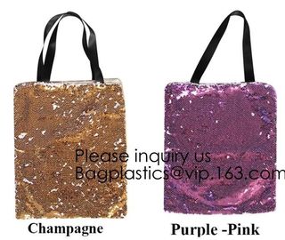 Fashion Bling Sublimation Strapping Sequin Drawstring Backpack Bag,Glitter Mermaid Flip Sequin Bag Outdoor Shoulder Reversib