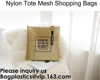 Recyclable Printed Custom Made Shopping Bags Used China Manufacture Nylon Tote Mesh Shopping Bags, bagease, bagplastics