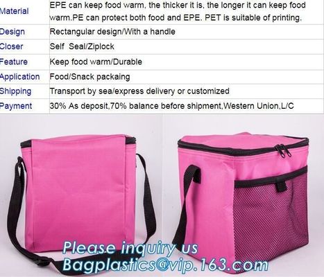waterproof oxford insulated cooling Lunch Bags Thermal Bags Insulation Cooler bag Box,custom cartoon tote canvas lunch b