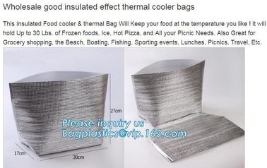 Reusable aluminium foil thermal insulation material cooler bag foPromotional 420D Polyester Insulation Picnic Cooler Bag