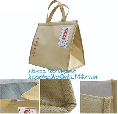 Insulation Large meal package Clear lunch Cooler Bag cold storage take-away bag ice pack 600D material cooler bag BAGEAS