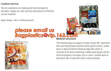 The Strapping insulated jay bag,thermal disposable insulated food bags Insulated Aluminum Foil Box Liners / Cold storage Dis