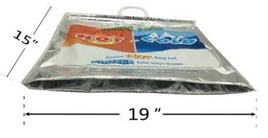 Custom food grade insulated aluminum foil thermal pizza bag,Reusable aluminium foil thermal insulation material cooler b