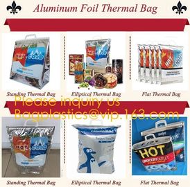 large aluminum foil material thermal insulate cooler bag,insulated jute cooler bag for delivery food cooler bag aluminiu