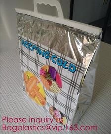 Aluminum Foil Cooler Bag Thermal Bag for Fruit Chocolate Frozen Food Delivery,Cooler Bag 4inches, 6inchs, 8inchs, 10inch